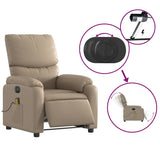 Fauteuil de massage inclinable électrique cappuccino similicuir