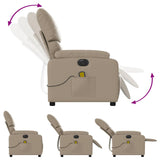 Fauteuil de massage inclinable électrique cappuccino similicuir