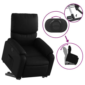 Fauteuil inclinable Noir Similicuir