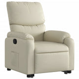 Fauteuil inclinable Crème Similicuir