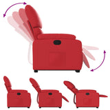 Fauteuil inclinable Rouge Similicuir