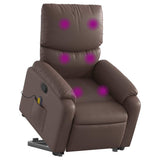 Fauteuil inclinable de massage Marron Similicuir