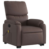 Fauteuil inclinable de massage Marron Similicuir