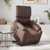 Fauteuil inclinable de massage Marron Similicuir