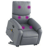 Fauteuil inclinable de massage Gris Similicuir