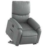 Fauteuil inclinable électrique gris similicuir