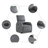 Fauteuil inclinable électrique gris similicuir