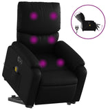 Fauteuil inclinable de massage électrique noir similicuir