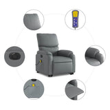 Fauteuil inclinable de massage électrique gris similicuir