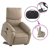 Fauteuil inclinable de massage électrique cappuccino similicuir