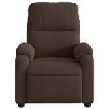 Fauteuil inclinable électrique marron tissu microfibre