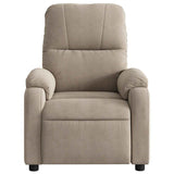Fauteuil inclinable électrique taupe tissu microfibre
