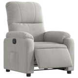 Fauteuil inclinable électrique gris clair tissu microfibre