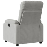 Fauteuil inclinable électrique gris clair tissu microfibre