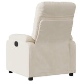 Fauteuil inclinable électrique beige tissu microfibre