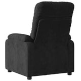 Fauteuil inclinable de massage électrique noir tissu microfibre