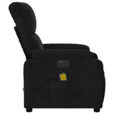 Fauteuil inclinable de massage électrique noir tissu microfibre