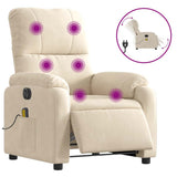 Fauteuil inclinable de massage électrique beige