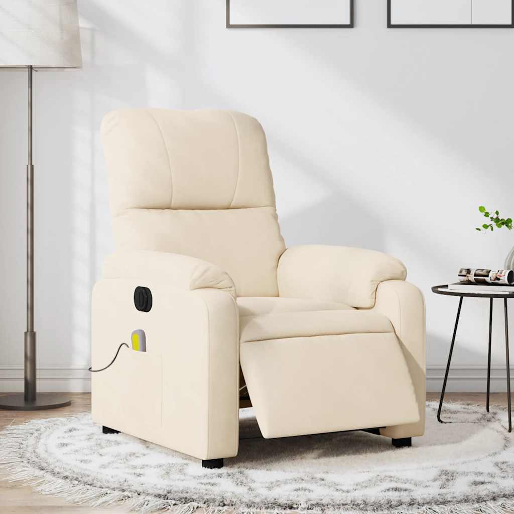 Fauteuil inclinable de massage électrique beige