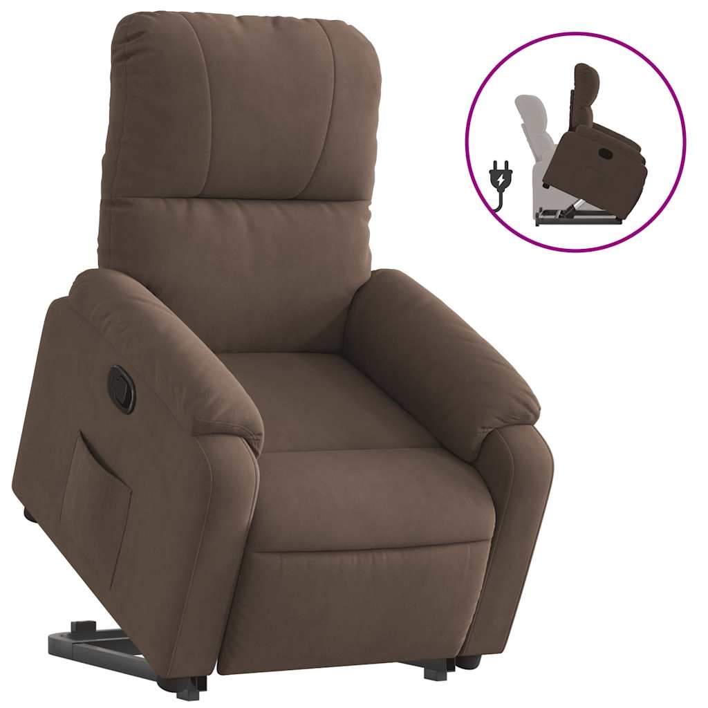 Fauteuil inclinable marron tissu microfibre