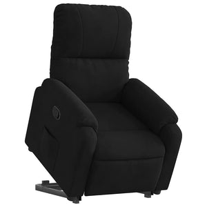 Fauteuil inclinable noir tissu microfibre