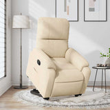 Fauteuil inclinable crème tissu microfibre