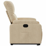 Fauteuil inclinable crème tissu microfibre