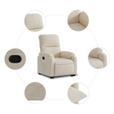 Fauteuil inclinable beige tissu microfibre