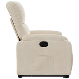 Fauteuil inclinable beige tissu microfibre