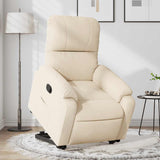 Fauteuil inclinable beige tissu microfibre