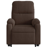 Fauteuil inclinable électrique marron tissu microfibre