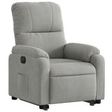 Fauteuil inclinable électrique gris clair tissu microfibre