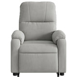 Fauteuil inclinable électrique gris clair tissu microfibre