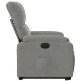 Fauteuil inclinable électrique gris clair tissu microfibre