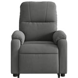 Fauteuil inclinable électrique gris foncé tissu microfibre