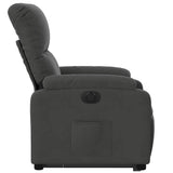 Fauteuil inclinable électrique gris foncé tissu microfibre
