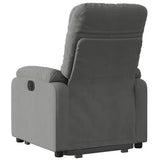 Fauteuil inclinable électrique gris foncé tissu microfibre