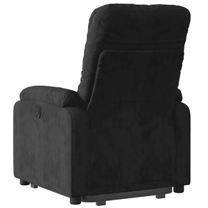 Fauteuil inclinable électrique noir tissu microfibre