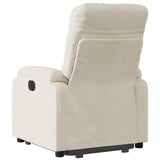 Fauteuil inclinable électrique beige tissu microfibre