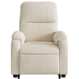 Fauteuil inclinable électrique beige tissu microfibre