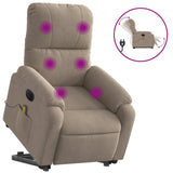 Fauteuil inclinable de massage électrique taupe