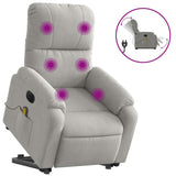 Fauteuil inclinable de massage électrique gris clair