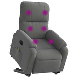 Fauteuil inclinable de massage électrique gris foncé