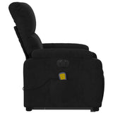 Fauteuil inclinable de massage électrique noir tissu microfibre
