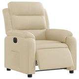 Fauteuil inclinable électrique Crème Tissu