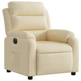 Fauteuil inclinable électrique Crème Tissu