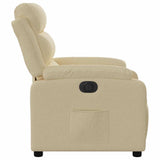 Fauteuil inclinable électrique Crème Tissu