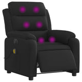 Fauteuil de massage inclinable électrique Noir Tissu