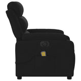 Fauteuil de massage inclinable électrique Noir Tissu