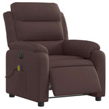 Fauteuil de massage inclinable électrique Marron foncé Tissu